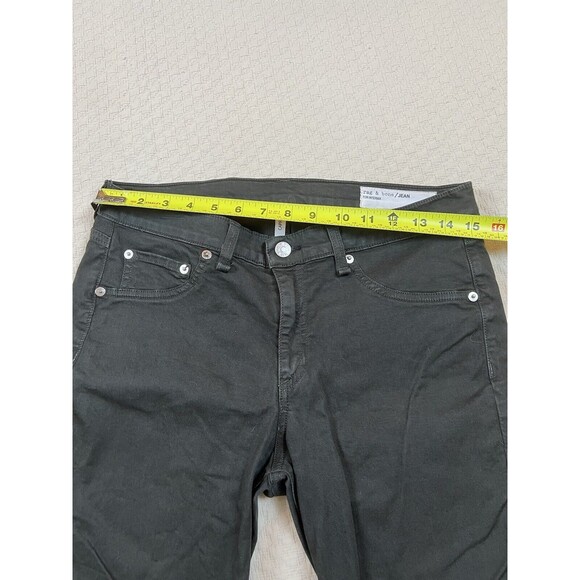 Rag & Bone Jeans For Intermix Capri Zipper Hem Slim Skinny | Olive | Size 30 - Picture 13 of 13